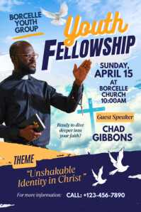 Purple Youth Fellowship Event Poster Template