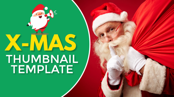 Modern & Minimal X-mas Youtube  Youtube Thumbnail template
