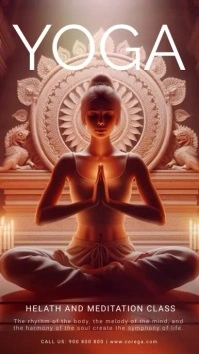 Modern & Minimal Yoga Meditation Class Instag Instagram Story template