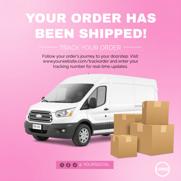 Copy of Modern & Minimal Your Order Has Shipped. Bout | PosterMyWall