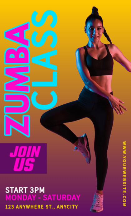 Modern & Minimal Zumba Classes Legal As Template | PosterMyWall