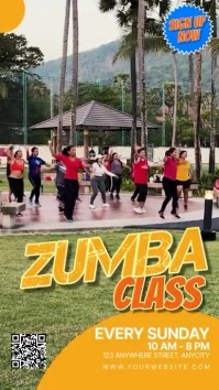 Modern & Minimal Zumba Classes Reel Instagram template
