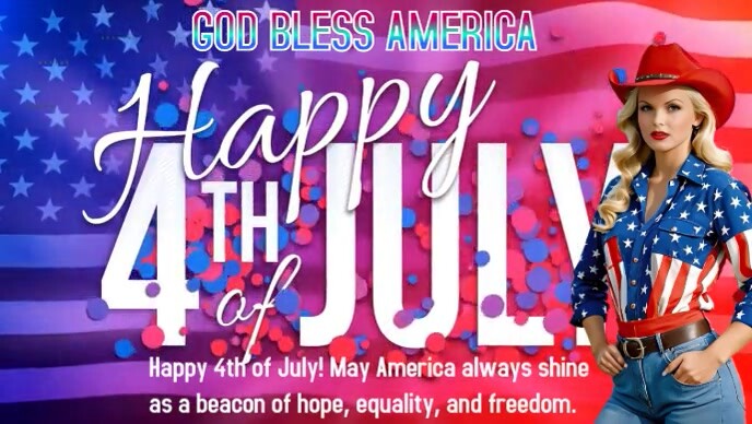 Modern & Minimal America Independence Day Youtube Thumbnail template