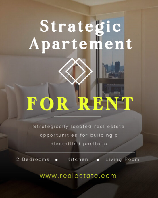 Modern & Minimal Apartement property for rent Instagram Portrait template