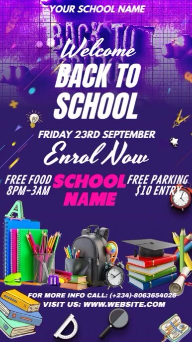 Modern & Minimal Back To School Template Instagram Story