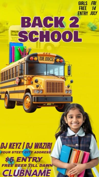 Modern & Minimal Back To School Template Instagram Story