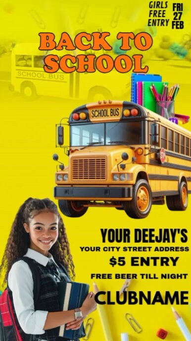 Modern & Minimal Back To School Template Instagram Story