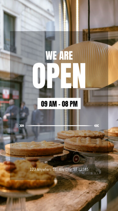 Modern & Minimal Background Bread We Are Open Instagram Story Instagram Story Instagram-verhaal template
