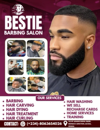 Modern & Minimal Barber Shop Flyer  Flyer (us Letter) Pamflet (VSA Brief) template