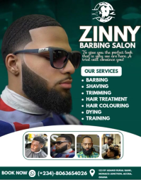 Modern & Minimal Barber Shop Flyer  Flyer (us Letter) template