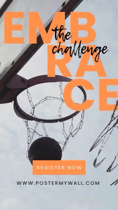 Modern & Minimal Basketball Challenge Reel Instagram template