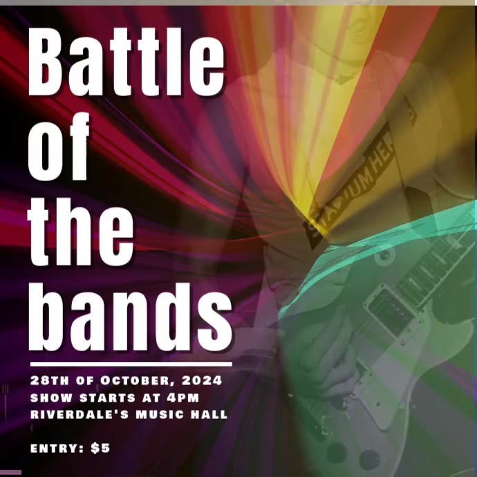 Modern & Minimal Battle Of The Bands Pos Instagram Instagram-opslag template