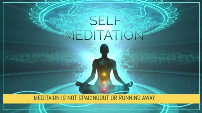 Modern & Minimal Blue Andblack Self Meditation  Youtube Thumbnail template