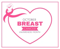 Modern & Minimal Breast Cancer Awareness Month Medium Rectangle template