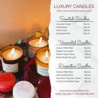 Modern & Minimal Candle Price List Square (1: template