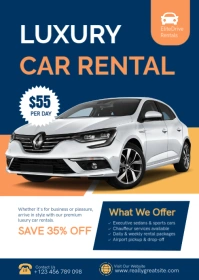 Modern & Minimal Car Hire Services Advertisement Template A6