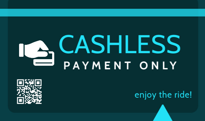 Modern & Minimal Cashless Payment Only Tag template