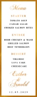 Modern & Minimal Classic Wedding Menu Half Page Letter template