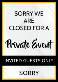 Modern & Minimal Closed For Private Event A2 template