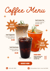 Modern & Minimal Coffee Menu A4 template
