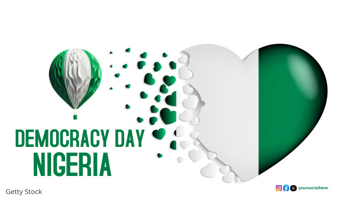Modern & Minimal Demoracy Day Celebration Nig Nagłowek bloga template