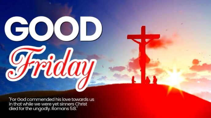 Modern & Minimal Editable Good Friday Template Digital Display (16:9)