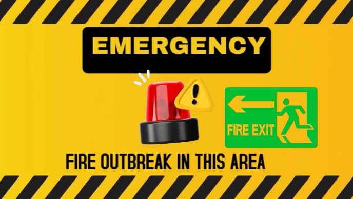 Modern & Minimal Emergency Warning Light Sign Youtube Thumbnail template