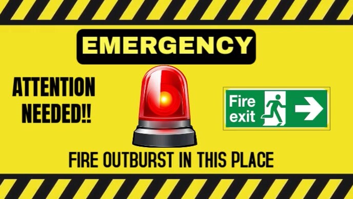 Modern & Minimal Emergency Warning Light Sign Youtube Thumbnail template