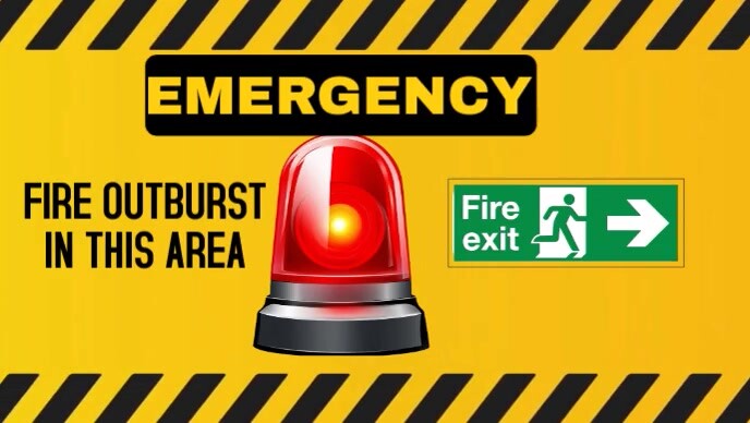 Modern & Minimal Emergency Warning Light Sign Youtube Thumbnail template