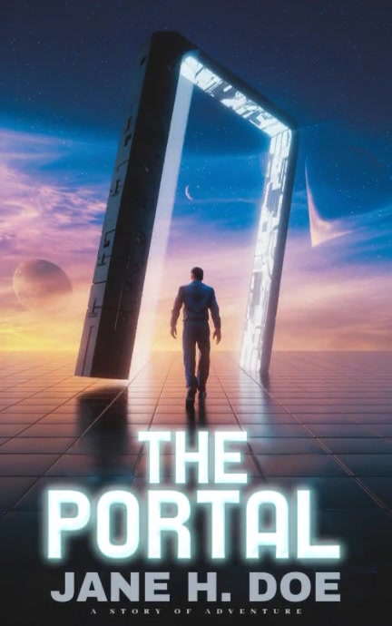 Modern & Minimal Futuristic Sci-fi Portal Adventure Portal  Kindle/book Covers template