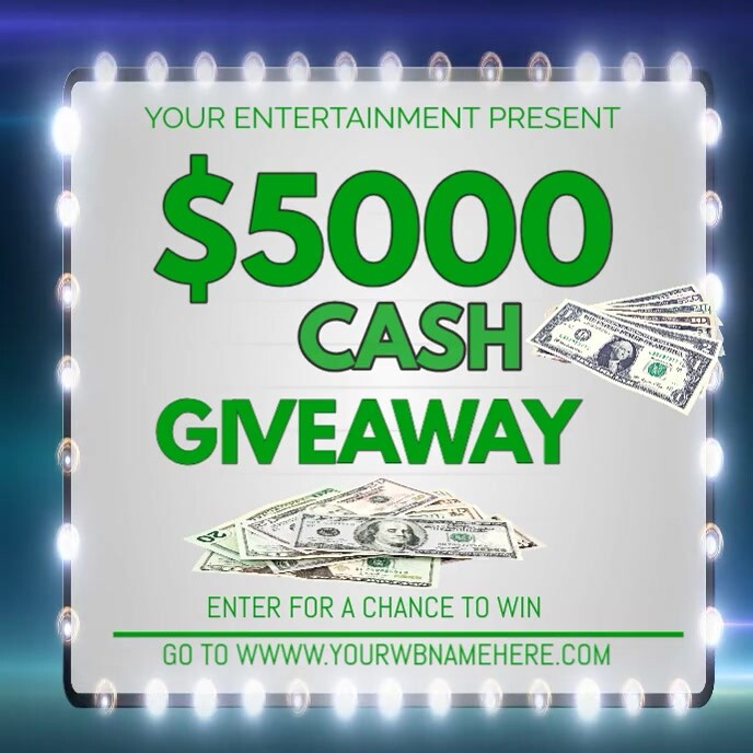 Modern & Minimal Giveaway Cash Album Cover template