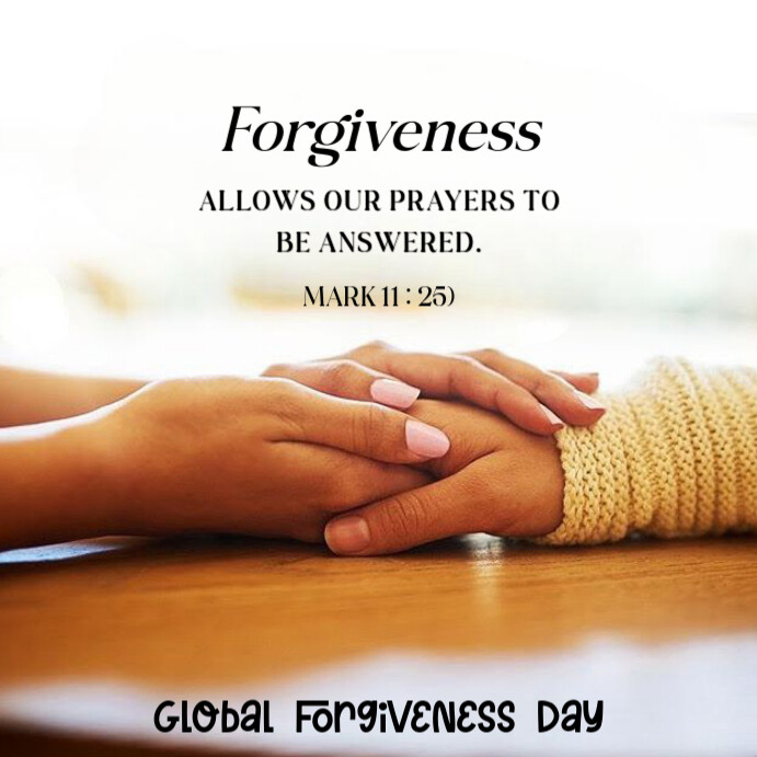 Modern & Minimal  Global Forgiveness Day Mark 11:25 Instagram Post template