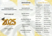 Modern & Minimal Graduation Program Template For The Class Of 2025 A4