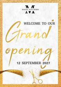 Modern & Minimal Grand Opening Welcome Sign T A3 template