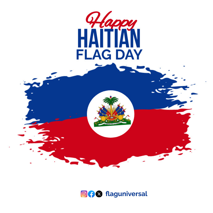 Modern & Minimal Haitians Flag Day Nigeria Fl Instagram Post template