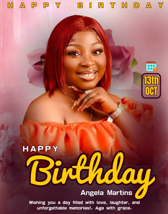 Modern & Minimal Happy Birthday Design  Poster/wallboard Plakat/tablica ścienna template