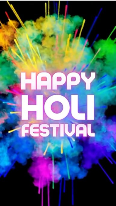 Modern & Minimal Happy Holi Festival Instagram Reel template