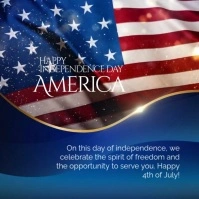 Modern & Minimal Happy Independence Day America Instagram Video template