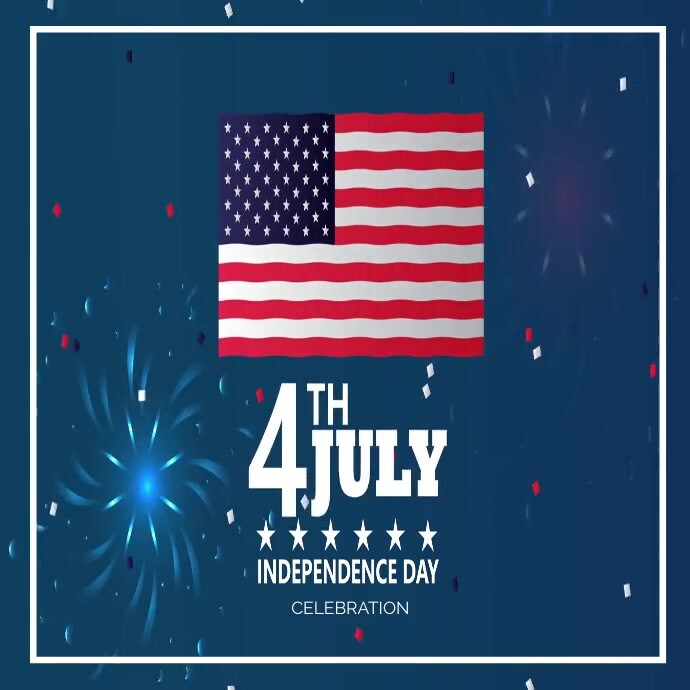 Modern & Minimal Happy Independence Day And 4 Instagram Post template