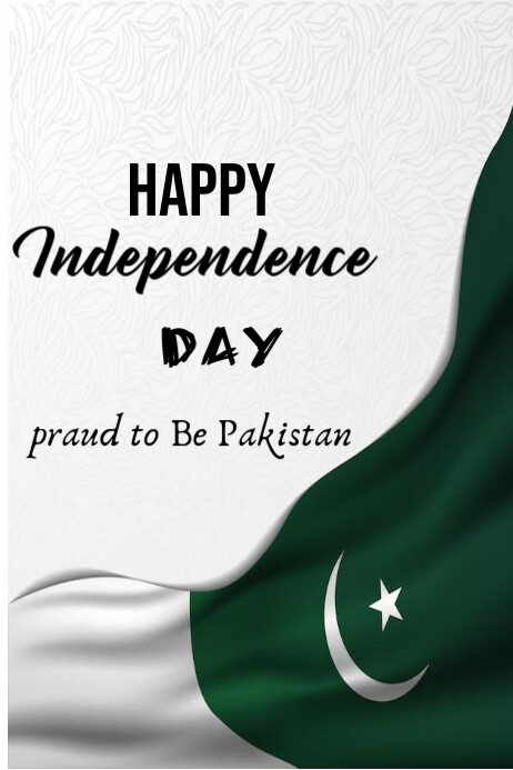 Modern & Minimal Happy Independence Day  Poster template