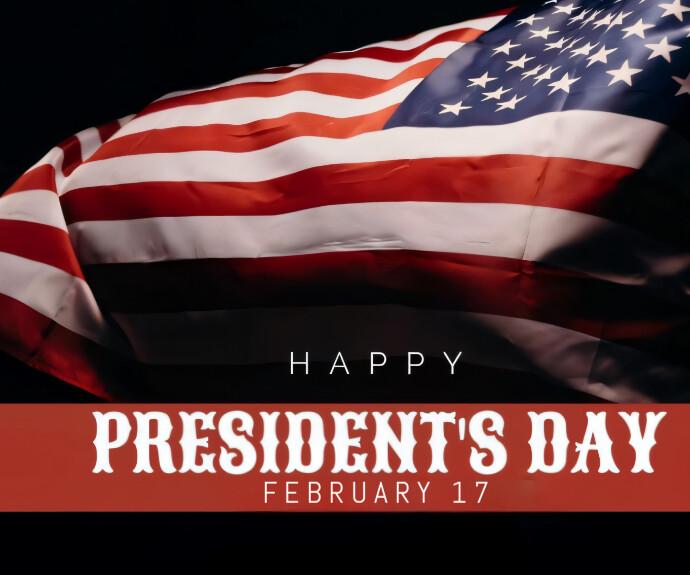 Modern & Minimal Happy President's Day Medium Rectangle Средний прямоугольник template