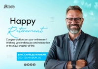 Modern & Minimal Happy Retirement  A5 template