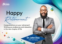 Modern & Minimal Happy Retirement  A5 template