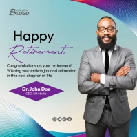 Modern & Minimal Happy Retirement Instagram P template