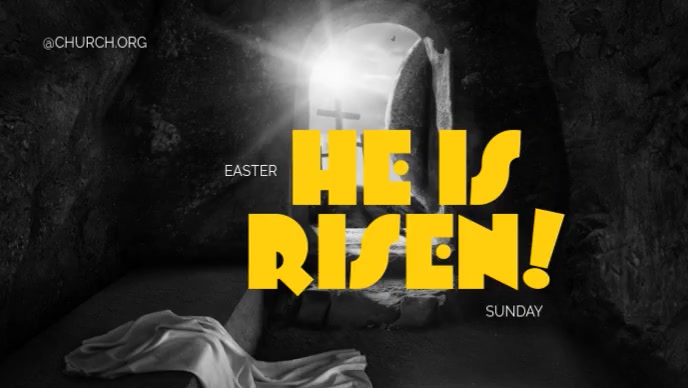 Modern & Minimal He Is Risen Youtube Thumbnail template