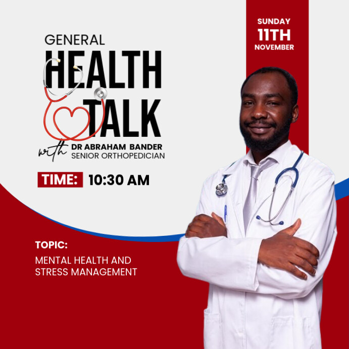 Modern & Minimal Health Talk Instagram Post template