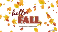 Modern & Minimal Hello Fall Digital Display (16:9) template