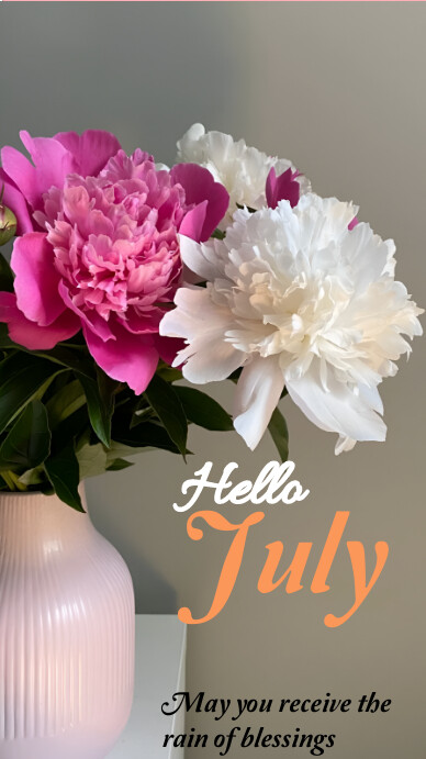 Modern & Minimal Hello July Digital Display ( template