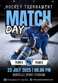 Modern & Minimal Hockey Tournament A4 template