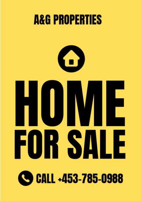 Modern & Minimal Home For Sale  A4 template